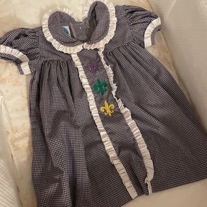 Saints/ Mardi Gras Smock